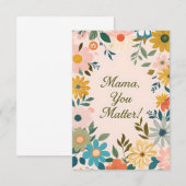 Moedkaart voor mama bedankkaart (Voorkant / Achterkant)