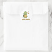 Moeë schildpad die Goedenacht zegt Ronde Sticker (Tas)