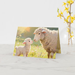 "Moeer en Baby Schaap" Wenskaart Kaart