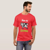 Moeey-kerstCartoon Koe T-shirt (Voorkant volledig)
