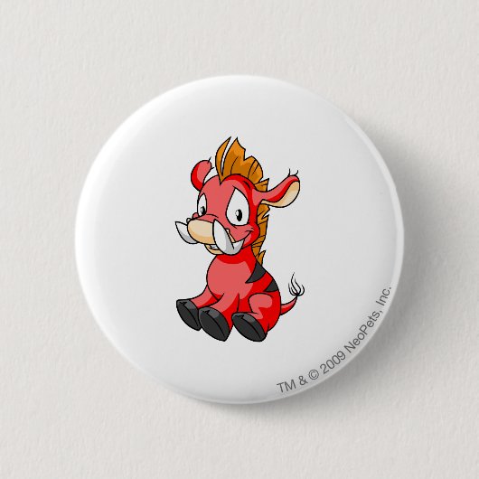 Moehog Red Ronde Button 5,7 Cm (Voorkant)