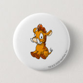 Moehog Sinaasappel Ronde Button 5,7 Cm (Voorkant)