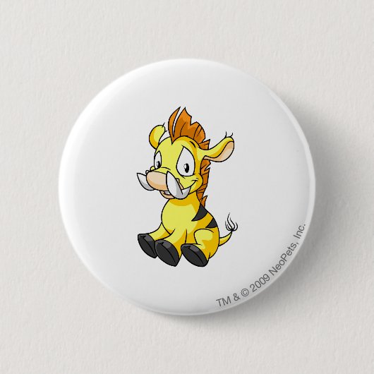 Moehog Yellow Ronde Button 5,7 Cm (Voorkant)
