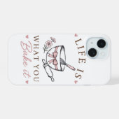 Moei Cute Bak- Esthetische iPhone Hoes 15 Case (Achterkant horizontaal)