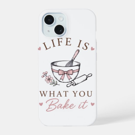 Moei Cute Bak- Esthetische iPhone Hoes 15 Case (Achterkant)