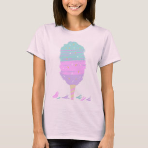 Moei Zuckerwatten Pastel Hand Getekend T-shirt