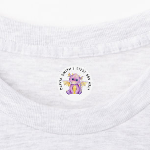 Moeie aanpasbare draken kinderlabels labels