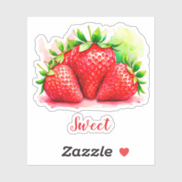 Moeie aardbei stickers - Zoete en sappige vrucht