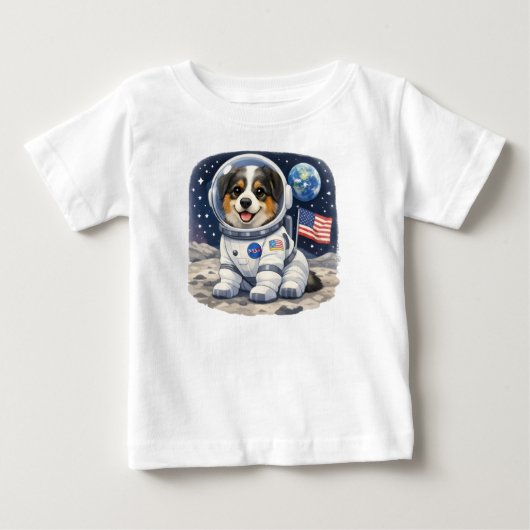 Moeie Astronaut Puppy Kinderen Ontwerp – Ruimte Av (Voorkant)