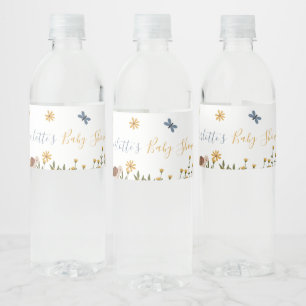 Moeie Baby Dieren Bloemige Baby Borrel Waterfles Etiket