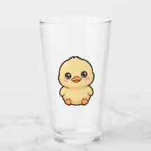 Moeie baby eend kuiken glazen tumbler kop