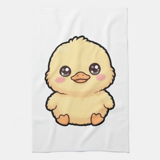 Moeie Baby Eend Kuiken Keukenhanddoek (Verticaal)