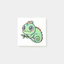 Moeie baby groene kameleon Post-it sticker