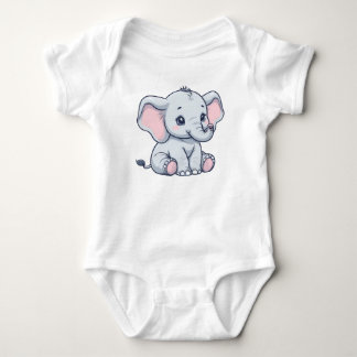 Moeie baby olifant romper