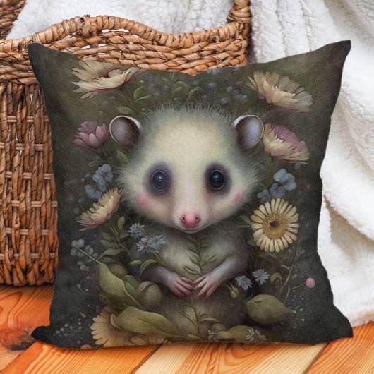 Moeie Baby Opossum Bos Nursery Kussen