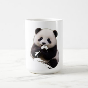 Moeie baby panda die bamboe eet dames T-shirt Koffiemok