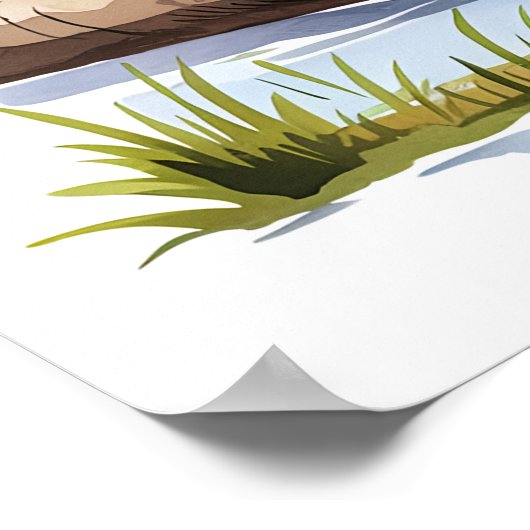 Moeie baby panda met hartballon - Aquarel Poster (Hoek)