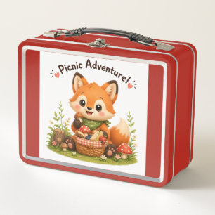 Moeie Baby Vos Picknick Avontuur Kinderen Lunch Bo