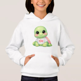Moeie baby zeeschildpad Kawaii kindertrui met capu