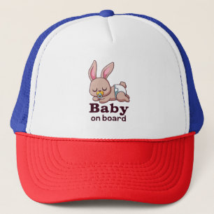 Moeie Babyaap "Baby aan Boord" Auto Trucker Pet