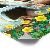 Moeie babybeer met de letter A Poster (Hoek)