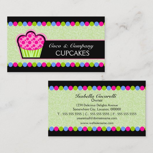 Moeie Bakkerij Cupcakes Visitekaartje (Voorkant / Achterkant)