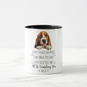 Moeie Basset Hound Hond Grappige Op Maat Gemaakt Mok
