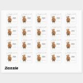Moeie Beer Boeklabels Vierkante Sticker (Vel)