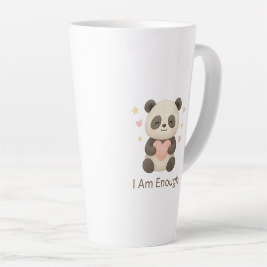 Moeie Beer met Roze Hart — Ik Ben Goed genoeg mok (Rechterhoek)