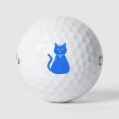 Moeie Blauwe Baby Jongenskat Golfballen (Voorkant)
