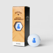 Moeie Blauwe Baby Jongenskat Golfballen (Verpakking)