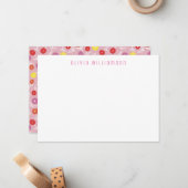 Moeie bloemenditsy-kinderen-notitiekaart notitiekaartje (Voorkant / Achterkant in situ)