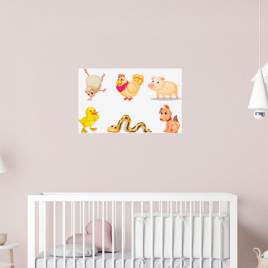 Moeie boerderij- en huisdieren poster
