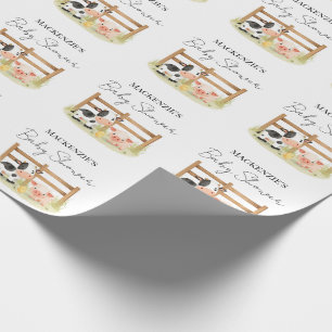 Moeie boerderijdieren Koe, varken en kuiken  Babyb Cadeaupapier