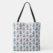 Moeie Bomen Doodles Roze Groen Tote Bag (Achterkant)