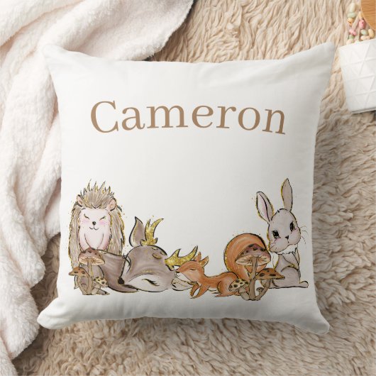 Moeie bosdieren baby dieren aangepaste naam kussen (Deken)