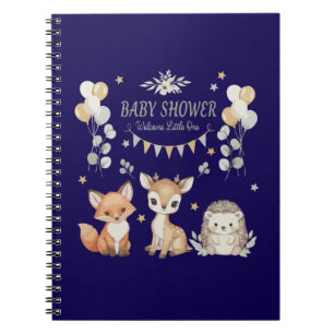 Moeie bosdieren baby shower   Vos, Hert Notitieboek