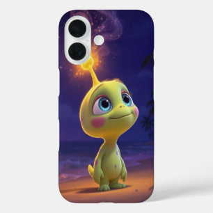 Moeie buitenaardse wezen gloeiende magische telefo iPhone 16 hoesje