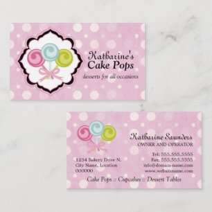 Moeie Cake Pops Bakkerij Visitekaartje