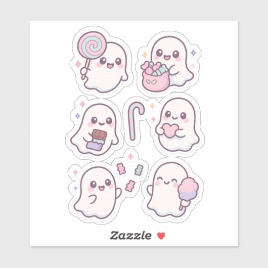 Moeie Candy Geesten Kawaii Sticker Pakket (Vel)