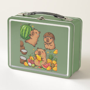 Moeie Capybara Fruit Lunchbox Gelukkige Capybara