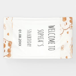 Moeie Capybara Kids 5e Verjaardagsfeest Welkomstbo Spandoek