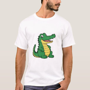Moeie Cartoon Alligator Grappige Later Gator T-Shi T-shirt