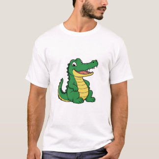 Moeie Cartoon Alligator Grappige Later Gator T-Shi T-shirt