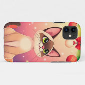 Moeie Cartoon Kitty Kunst 💖 Speelse Katachtige 🐾 Case-Mate iPhone Case (Achterkant (horizontaal))