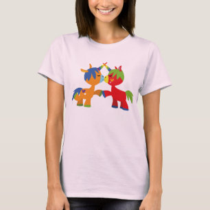 Moeie Cartoon LGBTQIA Eenhoorns Dames T-Shirt