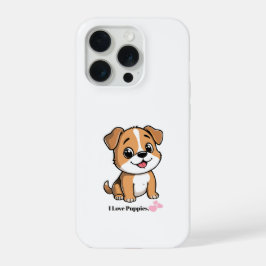Moeie Cartoon Puppies Hond Telefoonhoes iPhone 15 Pro Case