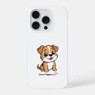 Moeie Cartoon Puppies Hond Telefoonhoes iPhone 15 Pro Case