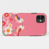 Moeie Cartoon Vogels Dagelijkse Bescherming Greep Case-Mate iPhone Case (Achterkant (horizontaal))