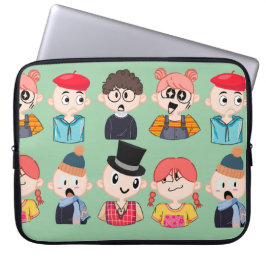 Moeie Cartoonfiguren Laptophoes, Eigenzinnig Laptop Sleeve